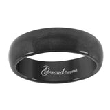 Tungsten Black Polished Comfort-fit 6mm Size-7 Wedding Band