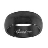 Tungsten Black Polished Comfort-fit 8mm Size-9.5 Wedding Band
