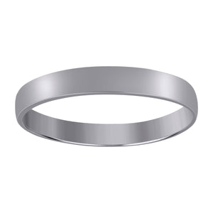 10Kt White Gold Unisex 3mm Regular-Fit Wedding Band Ring Size 10