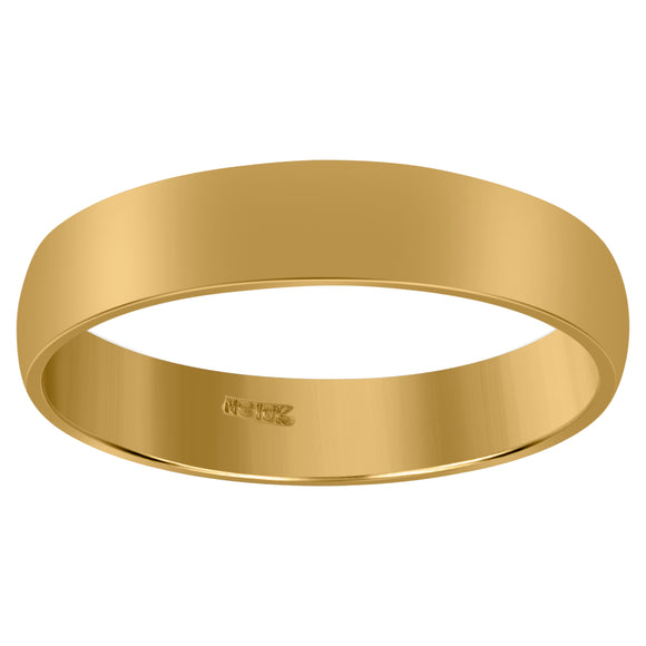 10Kt Yellow Gold Unisex 4mm Regular-Fit Wedding Band Ring Size 5