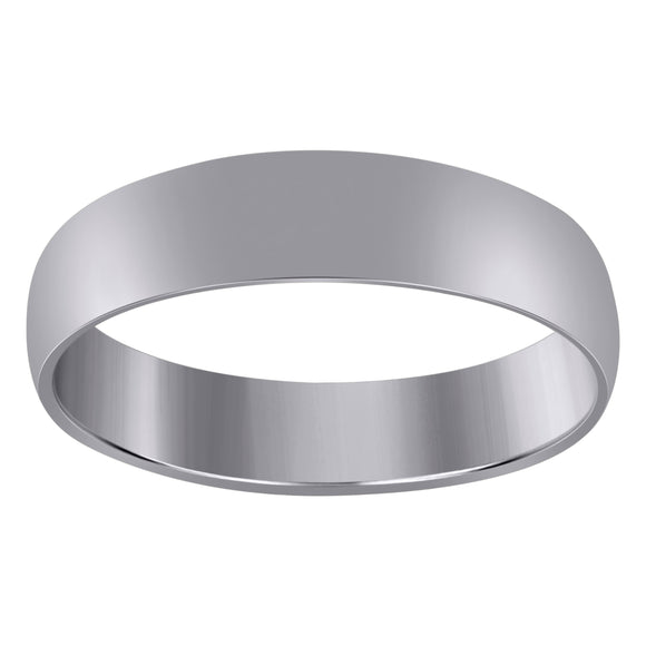 10Kt White Gold Unisex 6mm Regular-Fit Wedding Band Ring Size 8