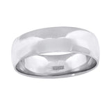 10Kt White Gold Unisex 7mm Regular-Fit Wedding Band Ring Size 8