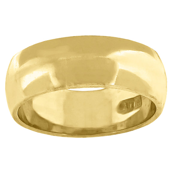 10Kt Yellow Gold Unisex 6mm Regular-Fit Wedding Band Ring Size 10