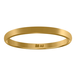10Kt Yellow Gold Unisex 2mm Comfort-Fit Wedding Band Ring Size 5