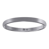 10Kt White Gold Unisex 2mm Comfort-Fit Wedding Band Ring Size 13