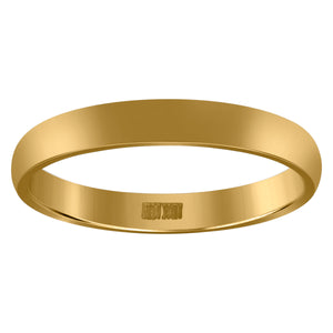 10Kt Yellow Gold Unisex 3mm Comfort-Fit Wedding Band Ring Size 5