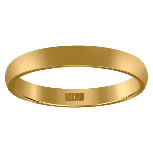10Kt Yellow Gold Unisex 3mm Comfort-Fit Wedding Band Ring Size 5