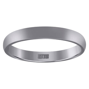 10Kt White Gold Unisex 3mm Comfort-Fit Wedding Band Ring Size 5