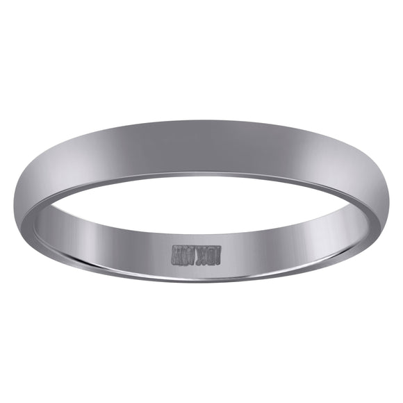 10Kt White Gold Unisex 3mm Comfort-Fit Wedding Band Ring Size 5