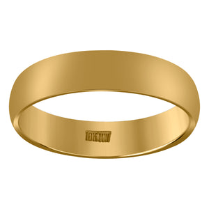 10Kt Yellow Gold Unisex 5mm Comfort-Fit Wedding Band Ring Size 5