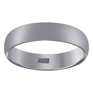 10Kt White Gold Unisex 5mm Comfort-Fit Wedding Band Ring Size 5