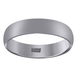 10Kt White Gold Unisex 5mm Comfort-Fit Wedding Band Ring Size 6