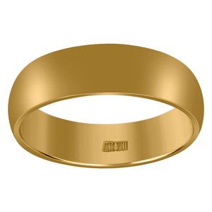 10Kt Yellow Gold Unisex 6mm Comfort-Fit Wedding Band Ring Size 6