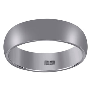 10Kt White Gold Unisex 6mm Comfort-Fit Wedding Band Ring Size 7