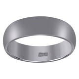10Kt White Gold Unisex 6mm Comfort-Fit Wedding Band Ring Size 9