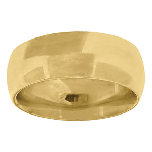 10Kt Yellow Gold Unisex 7mm Comfort-Fit Wedding Band Ring Size 7