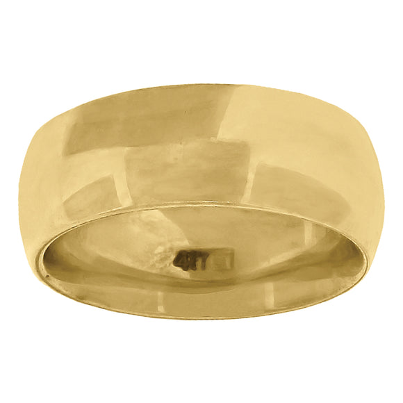 10Kt Yellow Gold Unisex 7mm Comfort-Fit Wedding Band Ring Size 7
