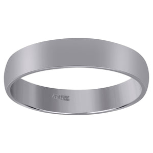 10Kt White Gold Unisex 4mm Regular-Fit Wedding Band Ring Size 5