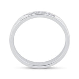 14kt White Gold Womens Round Diamond Wedding Single Row Band 1/8 Cttw