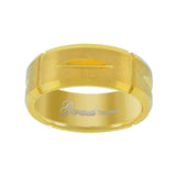 Tungsten Yellow-tone Diamond-cut Mens Comfort-fit 8mm Size-9 Wedding Anniversary Band