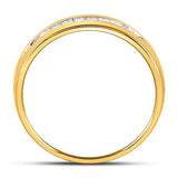 14kt Yellow Gold Mens Princess Diamond Wedding Band Ring 1/4 Cttw