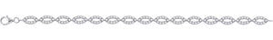 925 Sterling Silver Women Micropave Cubic Zirconia Link Bracelet