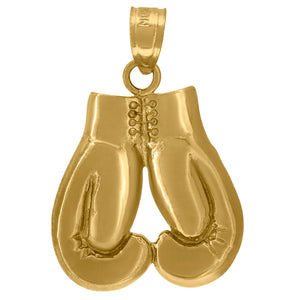 10kt Yellow Gold Unisex Boxing Glove Sports Charm Pendant