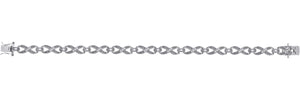 925 Sterling Silver Women Cubic Zirconia Fancy Infinity Bracelet