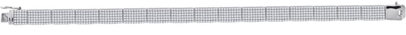 925 Sterling Silver Unisex Micropave Cubic Zirconia Cuban Link Bracelet