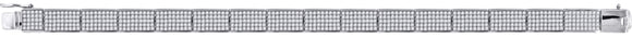 925 Sterling Silver Unisex Micropave Cubic Zirconia Cuban Link Bracelet