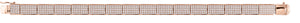 925 Sterling Silver Rose-Tone Unisex Micropave Cubic Zirconia Cuban Link Bracelet