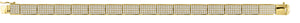925 Sterling Silver Yellow-Tone Unisex Micropave Cubic Zirconia Cuban Link Bracelet