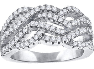 925 Sterling Silver Womens Cubic-Zirconia Infinity Fashion Ring Size 6