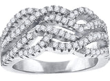 925 Sterling Silver Womens Cubic-Zirconia Infinity Fashion Ring Size 9