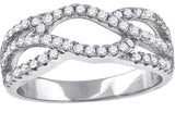 925 Sterling Silver Womens Cubic-Zirconia Fashion Ring Size 8