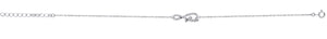 925 Sterling Silver Women Cubic Zirconia Rolo Link Infinity Love Bracelet