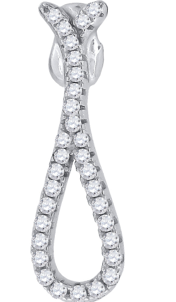 925 Sterling Silver Womens Cubic Zirconia Fashion Charm Pendant