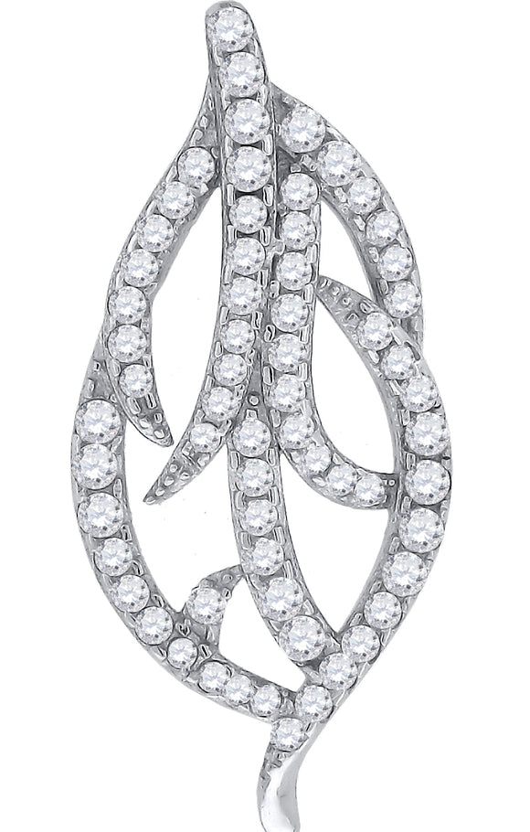 925 Sterling Silver Womens Cubic Zirconia Fashion Charm Pendant