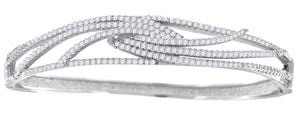 925 Sterling Silver Women Micropave Cubic Zirconia Fashion Bangle