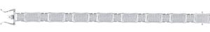925 Sterling Silver Unisex Micropave Cubic Zirconia Link Bracelet