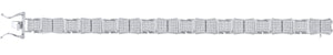 925 Sterling Silver Unisex Micropave Cubic Zirconia I-Link Bracelet