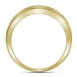 10kt Yellow Gold His Hers Round Diamond Square Matching Wedding Set 1/2 Cttw