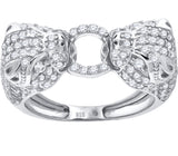 925 Sterling Silver Womens Cubic-Zirconia Bow Knot Fashion Ring Size 6
