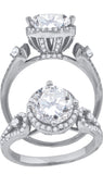 925 Sterling Silver Womens Cubic-Zirconia Fashion Engagement Ring Size 9