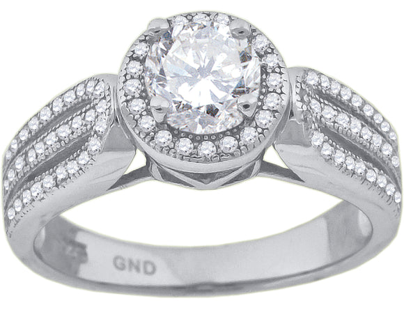 925 Sterling Silver Womens Cubic-Zirconia Fashion Ring Size 6