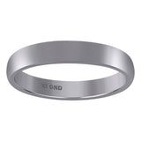 10Kt White Gold Unisex 4mm Hollow Comfort-Fit Wedding Band Ring Size 13