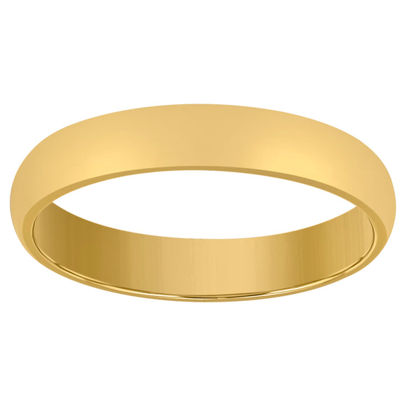 14kt Yellow Gold Unisex Dome Polished Comfort-fit 4mm-Size 5 Wedding Engagement Band Ring