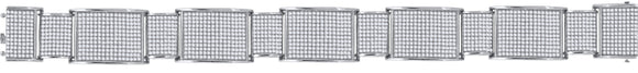 925 Sterling Silver Men Micropave Cubic Zirconia Link Bracelet