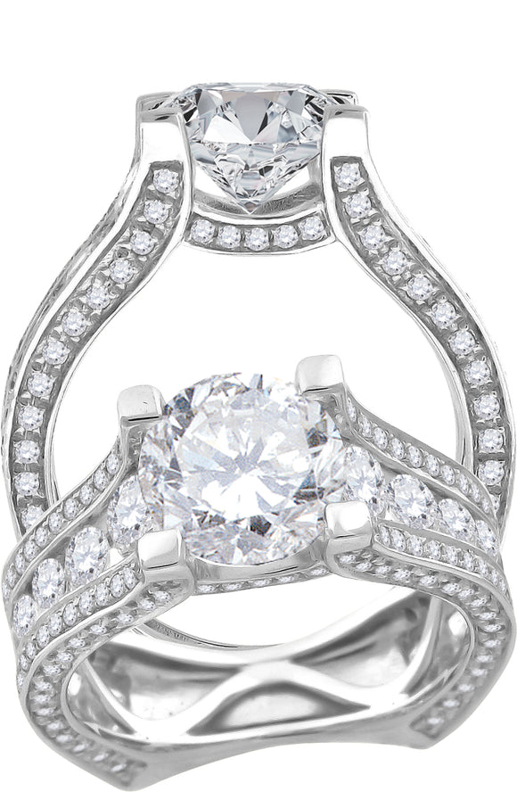 925 Sterling Silver Womens Cubic Zirconia Engagement Ring Size 6