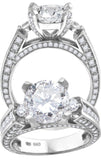 925 Sterling Silver Womens Cubic Zirconia Engagement Ring Size 8